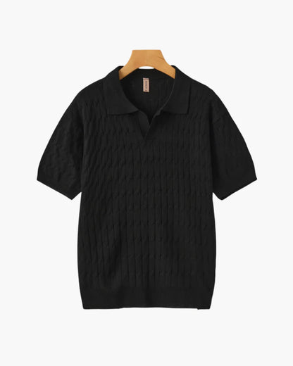 Polo CRISTIAN de Hombre Texturizado Elegante | Camisa Casual Premium Estilo Old Money