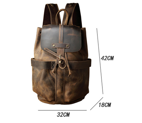 Mochila HABANA de cuero vintage hechas a mano.