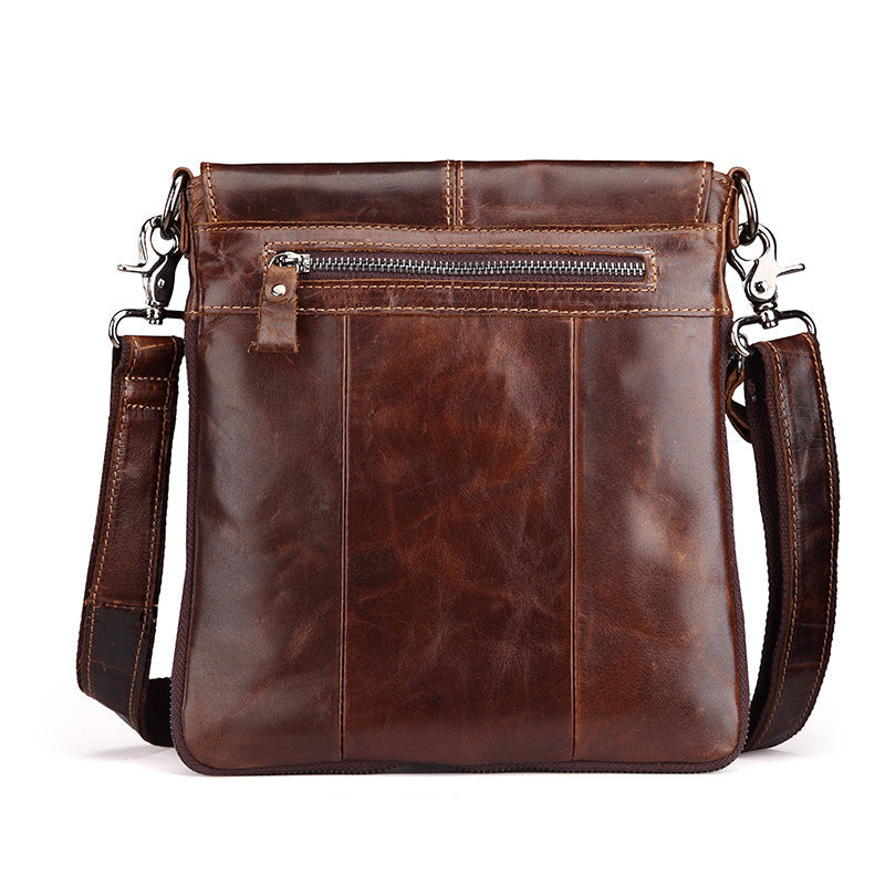 Bolso bandolera BERLIN de cuero vintage informal para hombre, compatible con iPad