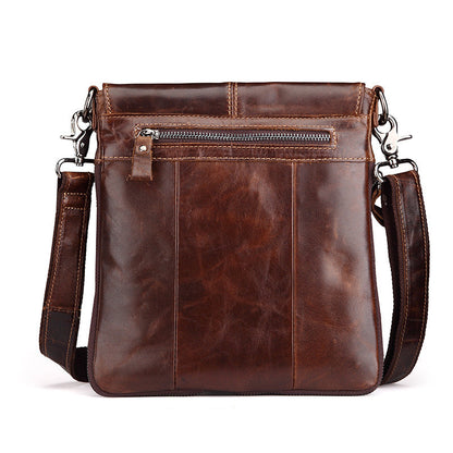 Bolso bandolera BERLIN de cuero vintage informal para hombre, compatible con iPad