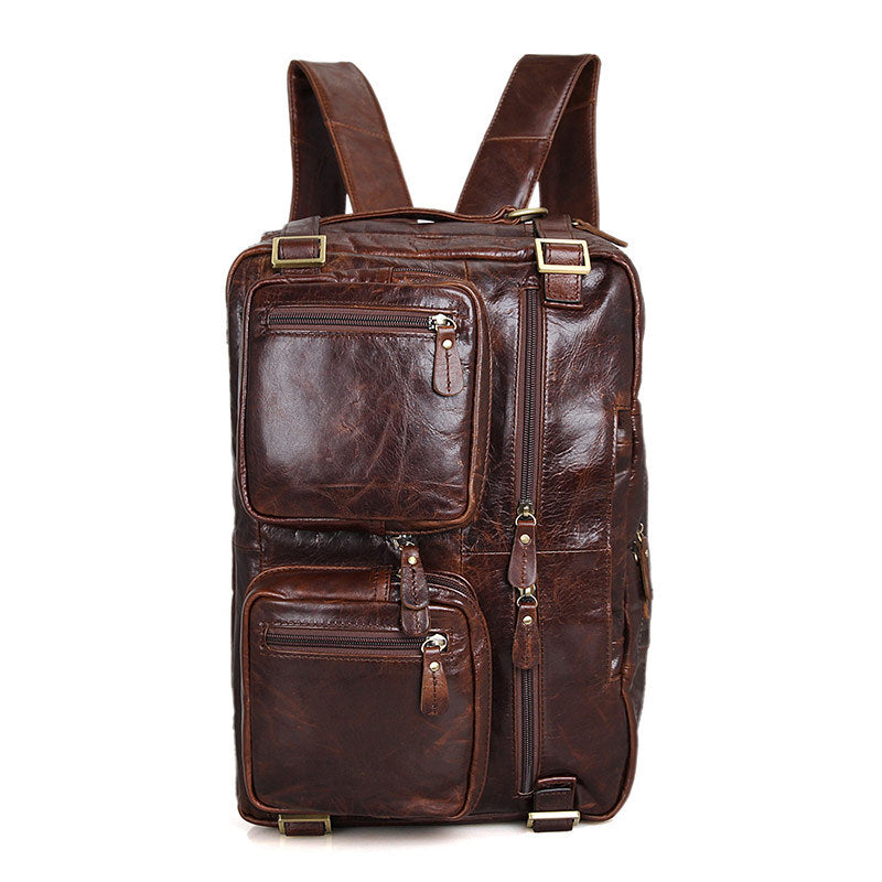 Mochilas POLO de piel para hombre.