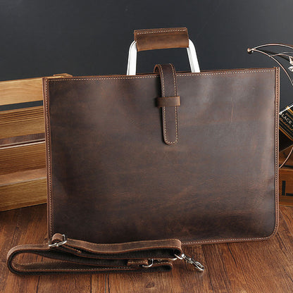 Bolso SINGAPUR de hombro de cuero vintage para negocios
