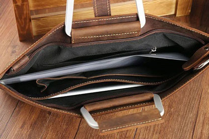 Bolso SINGAPUR de hombro de cuero vintage para negocios