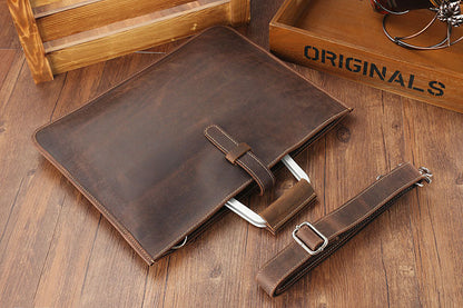 Bolso SINGAPUR de hombro de cuero vintage para negocios