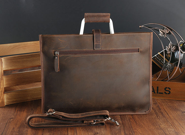 Bolso SINGAPUR de hombro de cuero vintage para negocios