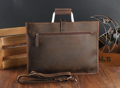 Bolso SINGAPUR de hombro de cuero vintage para negocios