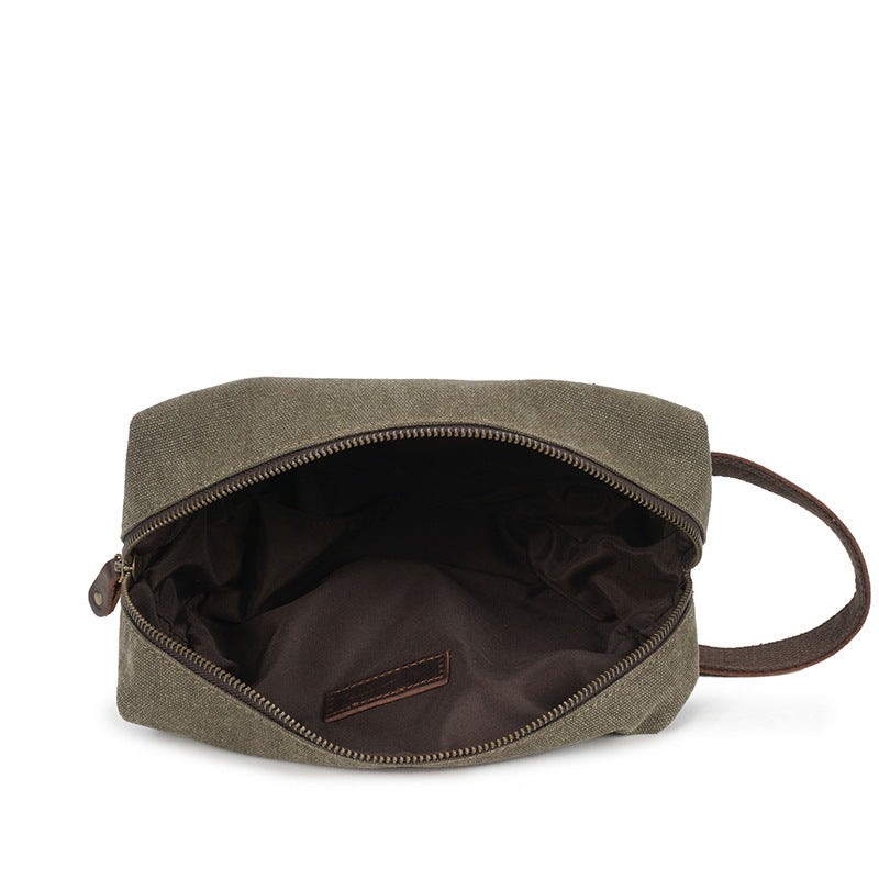 Neceser ABU de lona impermeable de cuero vintage