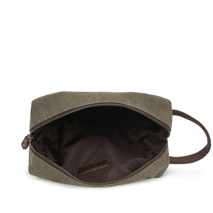 Neceser ABU de lona impermeable de cuero vintage