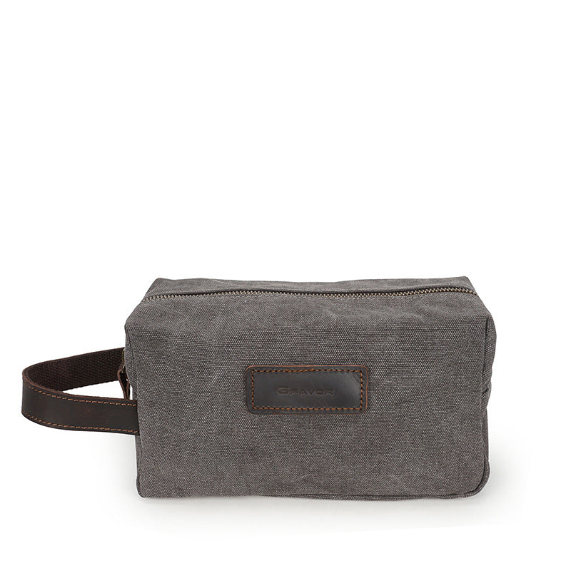 Neceser ABU de lona impermeable de cuero vintage