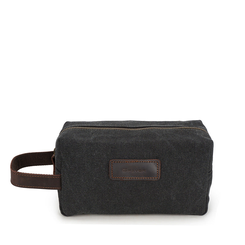Neceser ABU de lona impermeable de cuero vintage