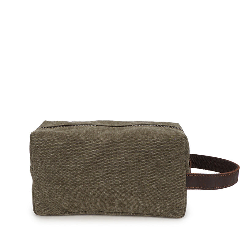 Neceser ABU de lona impermeable de cuero vintage