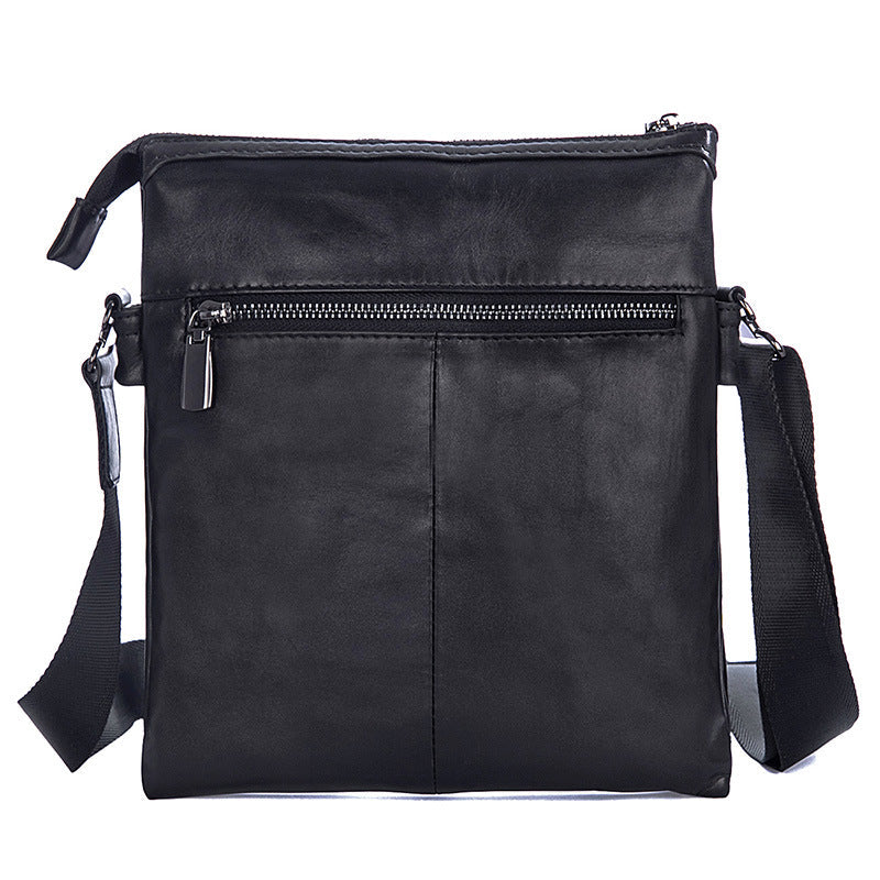 Bolso DULO bandolera de cuero negro para hombre
