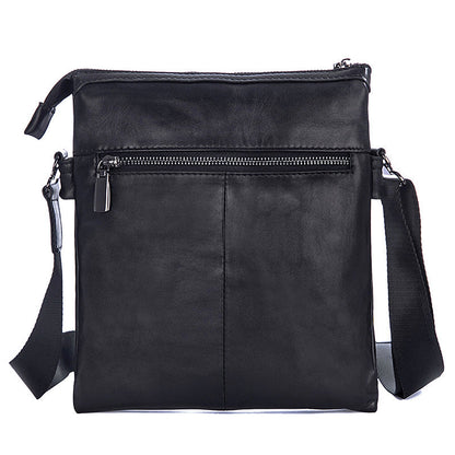 Bolso DULO bandolera de cuero negro para hombre