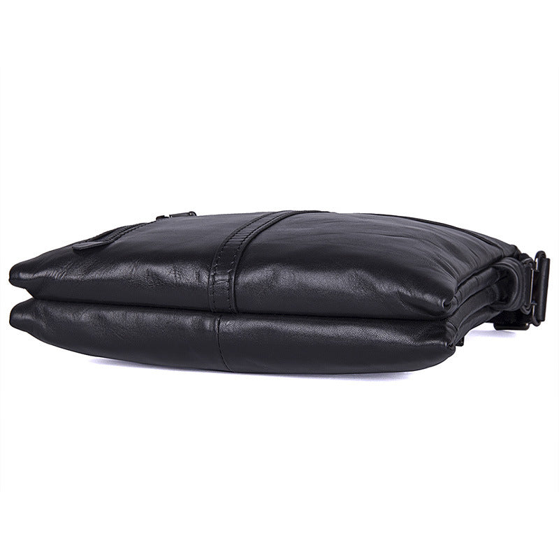 Bolso DULO bandolera de cuero negro para hombre