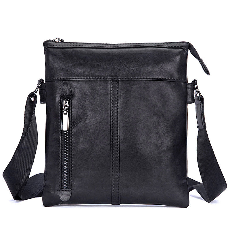 Bolso DULO bandolera de cuero negro para hombre