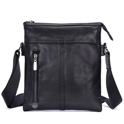 Bolso DULO bandolera de cuero negro para hombre