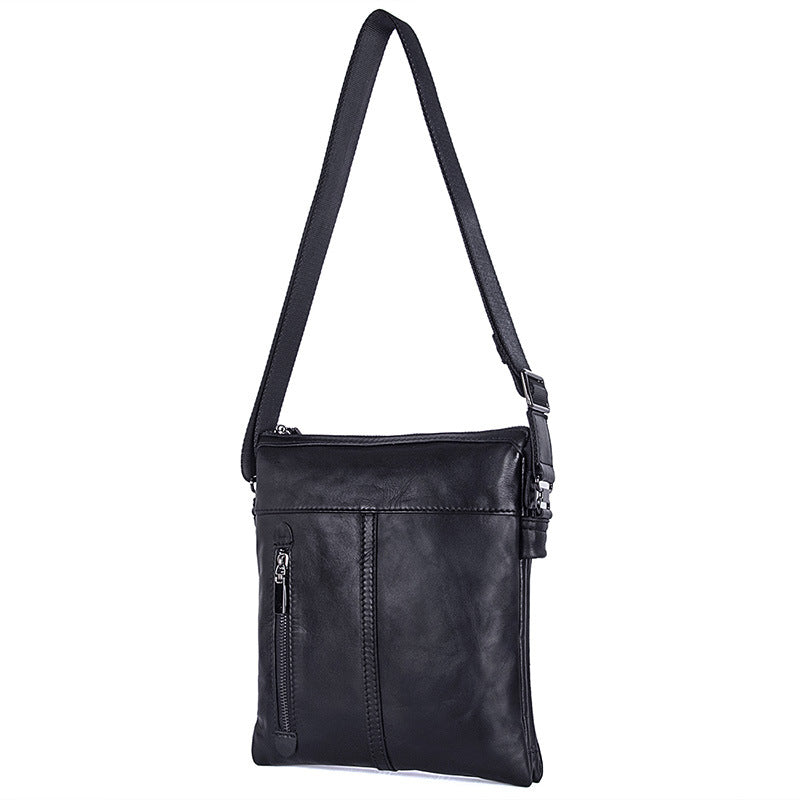 Bolso DULO bandolera de cuero negro para hombre