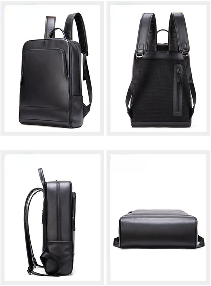 Mochila LION de negocios para hombre de piel de vacuno auténtica