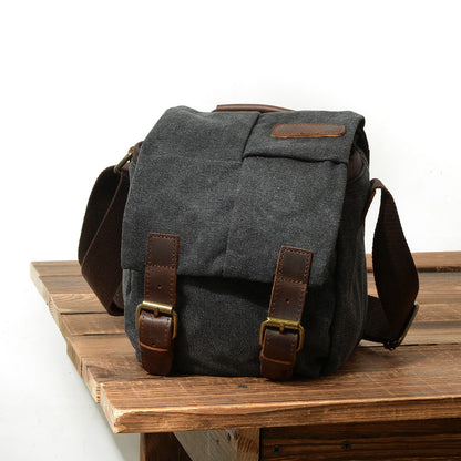 Bolso BALI para cámara de lona y cuero vintage impermeable.