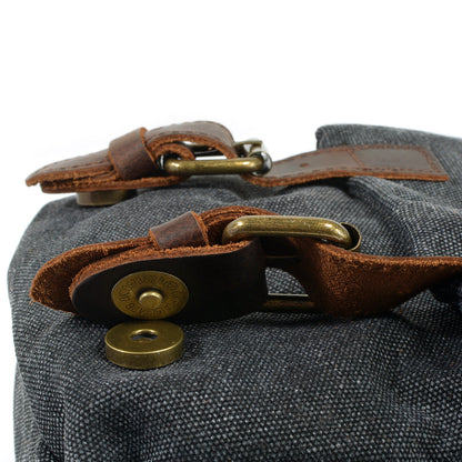 Bolso BALI para cámara de lona y cuero vintage impermeable.