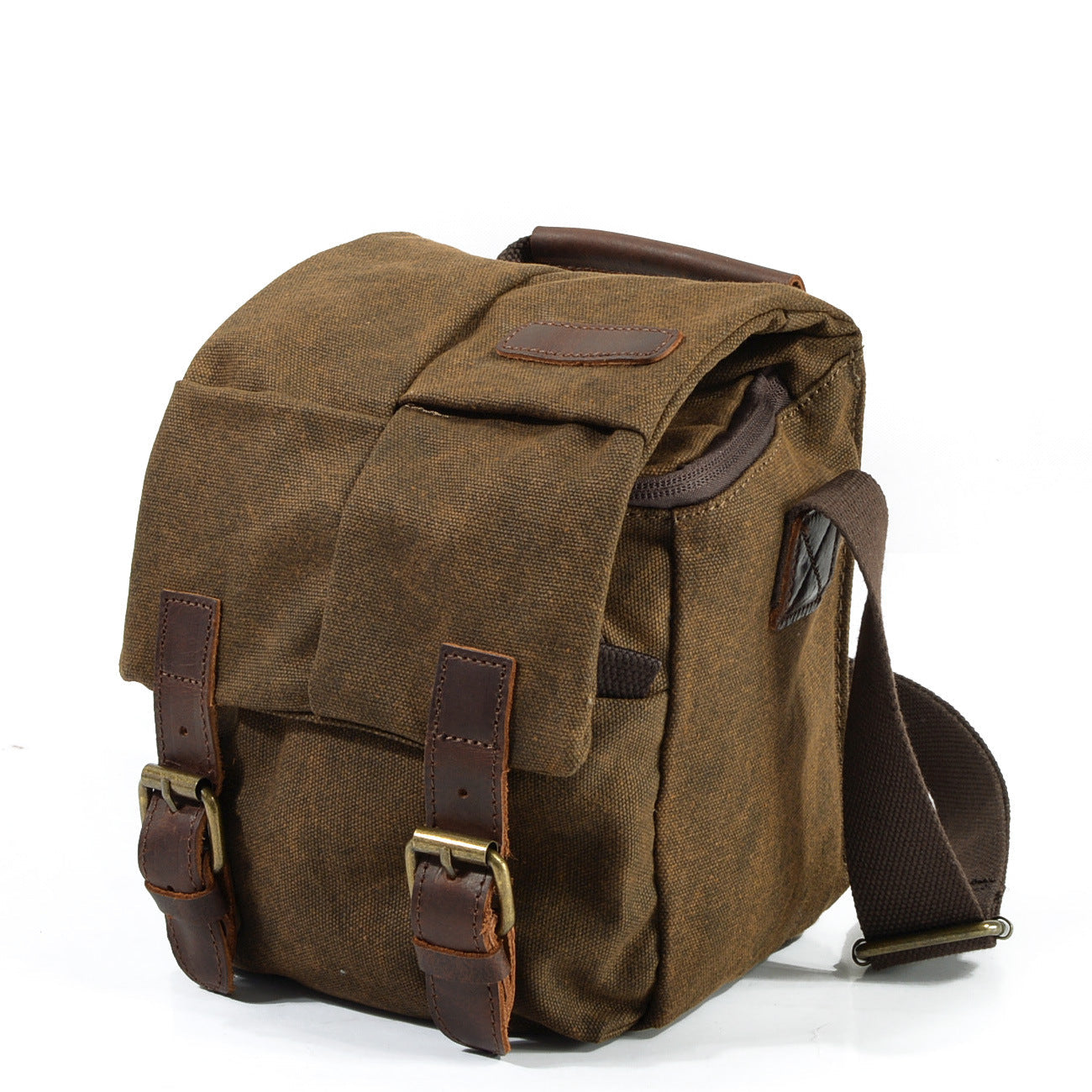 Bolso BALI para cámara de lona y cuero vintage impermeable.