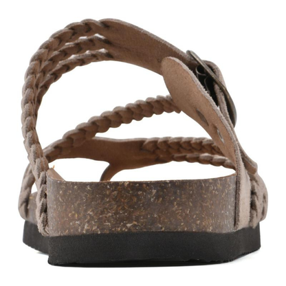 Sandalias RABÍ, de corcho tejido.
