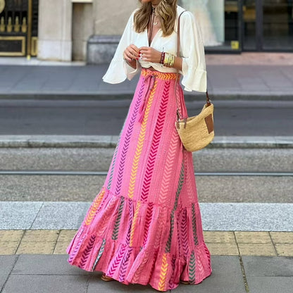 Falda JULIA, maxi falda, estampada.