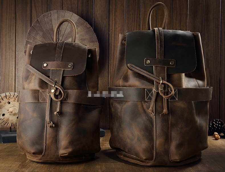 Mochila HABANA de cuero vintage hechas a mano.