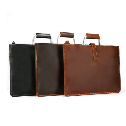Bolso SINGAPUR de hombro de cuero vintage para negocios
