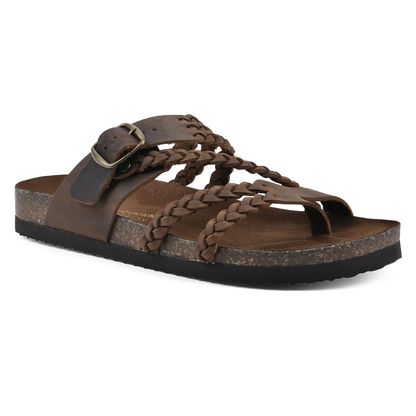 Sandalias RABÍ, de corcho tejido.