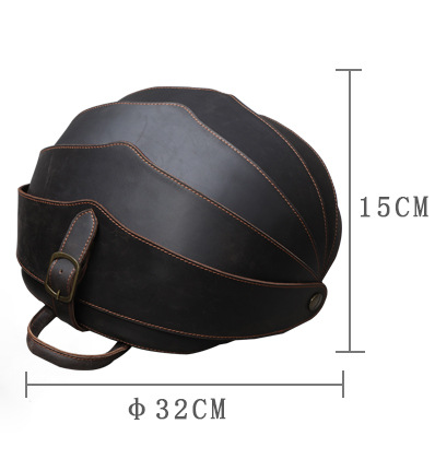 Mochila CICLUS de piel de vaca hecha a mano, tamaño grande