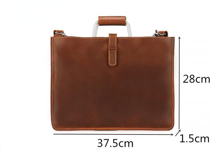 Bolso SINGAPUR de hombro de cuero vintage para negocios