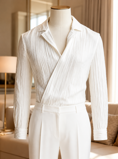 Camisa MILANO de hombre, de lujo minimalista. Tendencia 2026