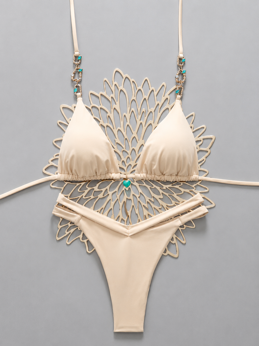 Micro Bikini AMANDA 2026, estilo brasileño sexy con Push-Up, cuello halter.