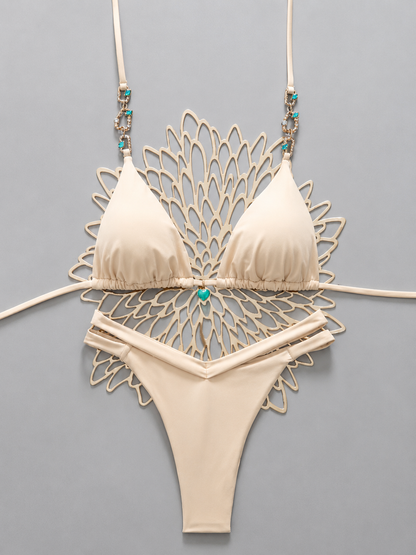 Micro Bikini AMANDA 2026, estilo brasileño sexy con Push-Up, cuello halter.