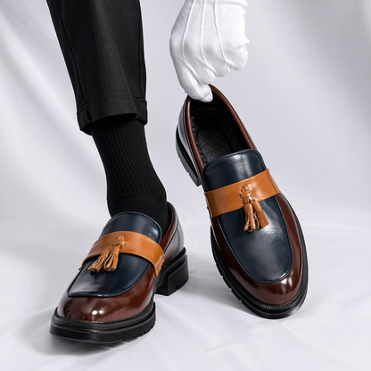 Mocasines RENZO de Hombre Elegantes con Borlas | Zapatos Slip-On de Cuero Cómodos y Versátiles