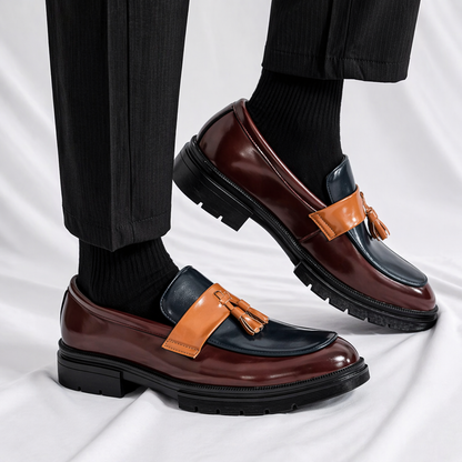 Mocasines RENZO de Hombre Elegantes con Borlas | Zapatos Slip-On de Cuero Cómodos y Versátiles