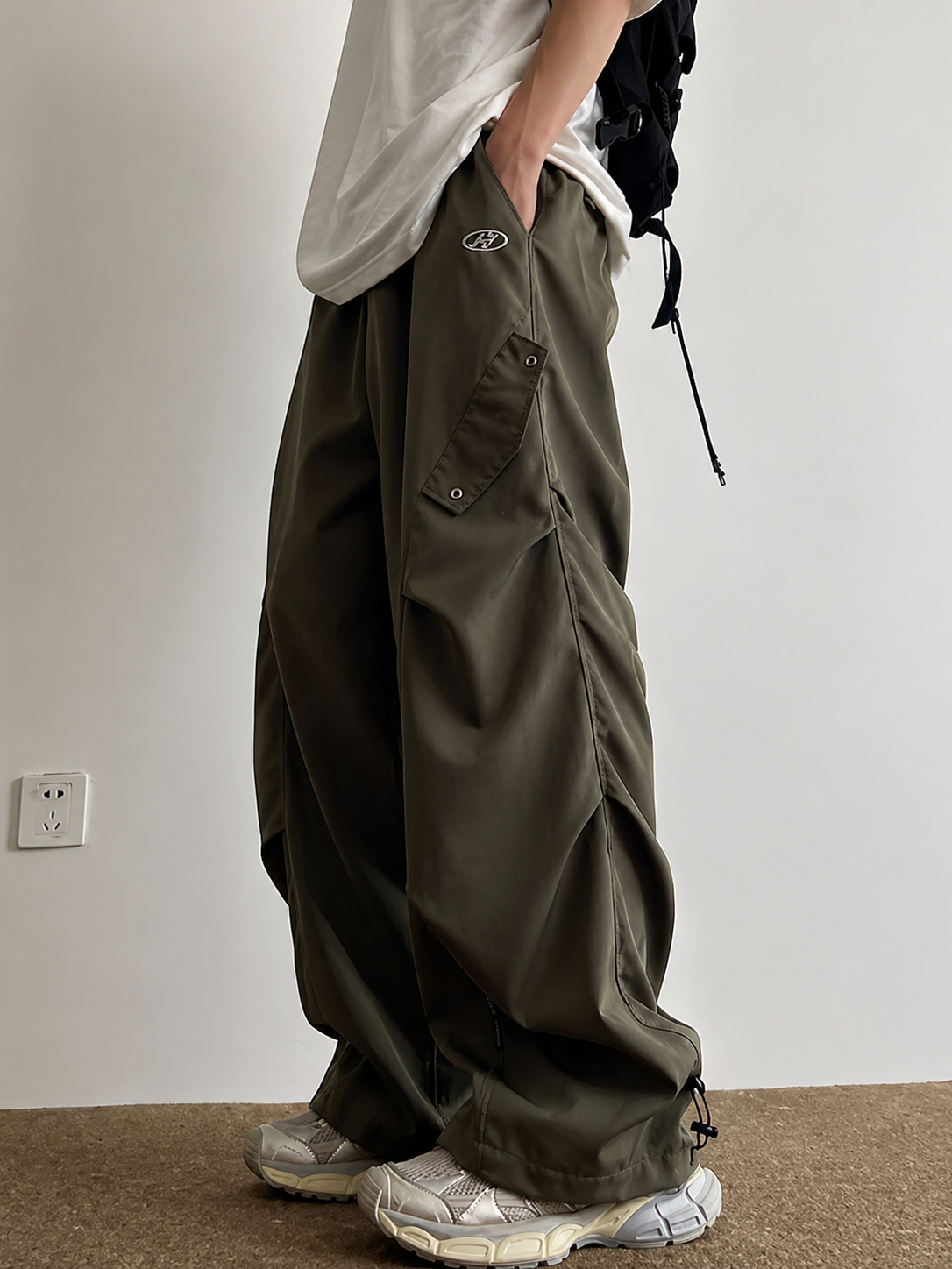 Pantalón PITER Cargo Hombre Oversize Techwear | Parachute Pants Streetwear Hip Hop