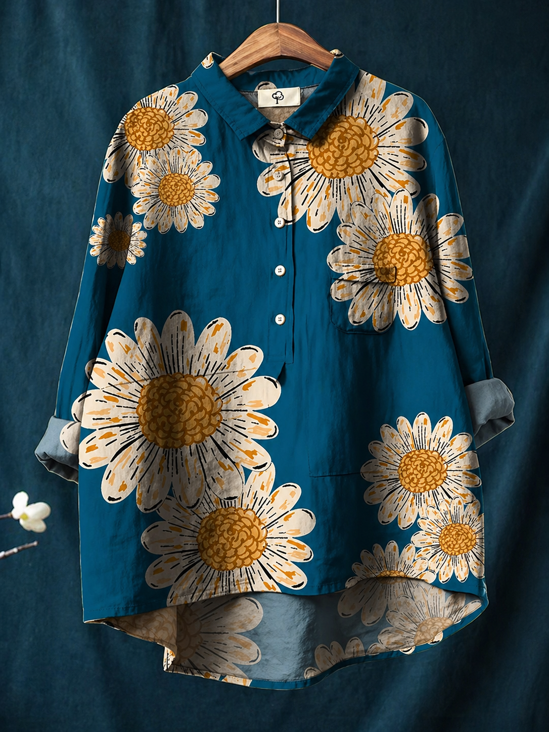 Camisa KIKA Mujer Estampada| Blusa Casual Manga Larga Elegante y Moderna