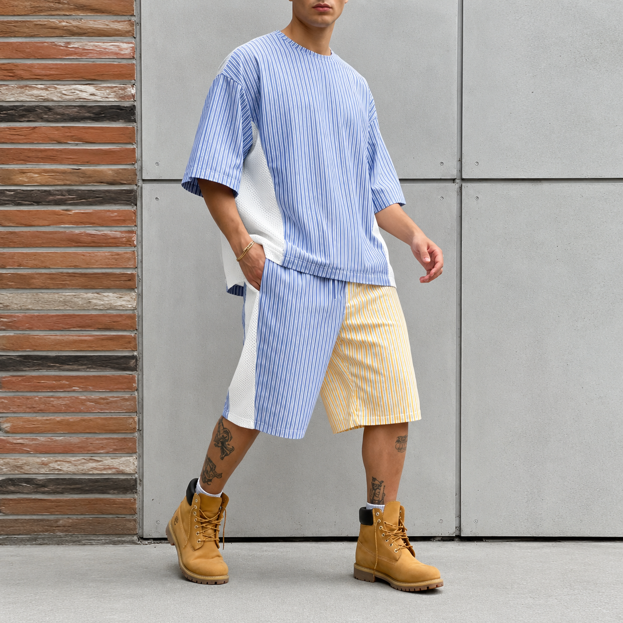 Conjunto CHICAGO, 2 piezas de hombre. Tendencia primavera-verano 2026.