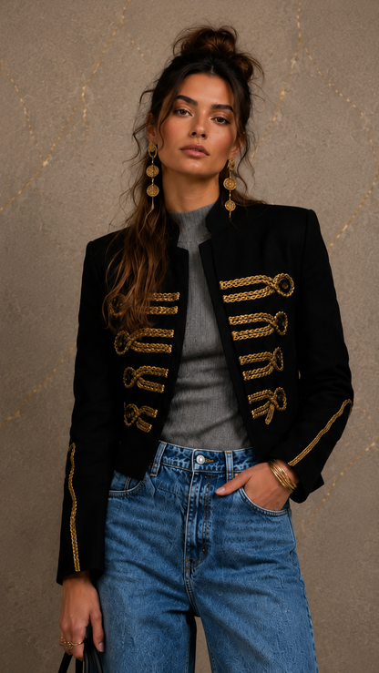 Chaqueta ÉLITE, estilo napoleón, militar. Tendencia 2026.