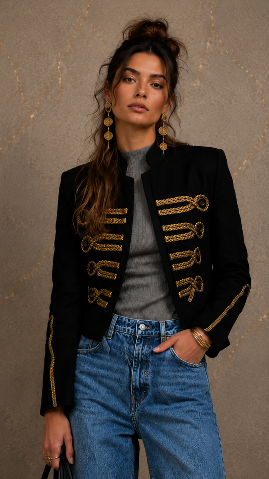 Chaqueta ÉLITE, estilo napoleón, militar. Tendencia 2026.