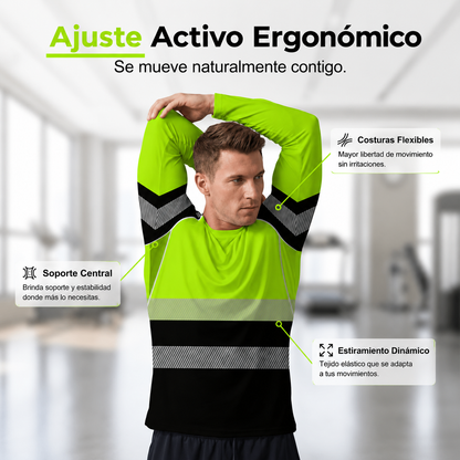 Camisa deportiva REFLECT SPORT de manga larga para hombre.