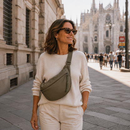 Agata | Bolsa de hombro Oliva