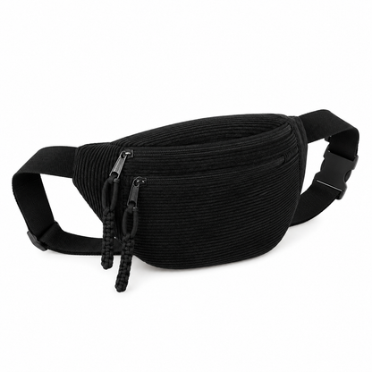 Ida |Bolso de hombro de pana Negro