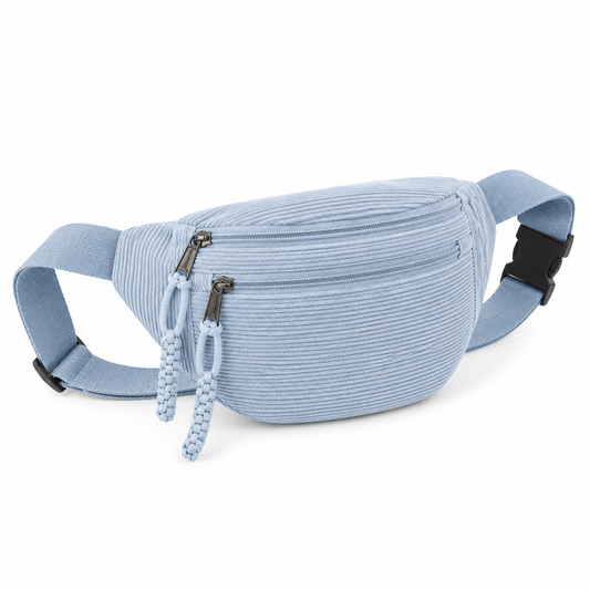 Celeste |Bolso de hombro de pana Azul Claro