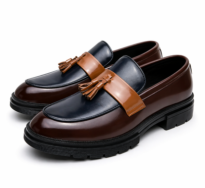 Mocasines RENZO de Hombre Elegantes con Borlas | Zapatos Slip-On de Cuero Cómodos y Versátiles