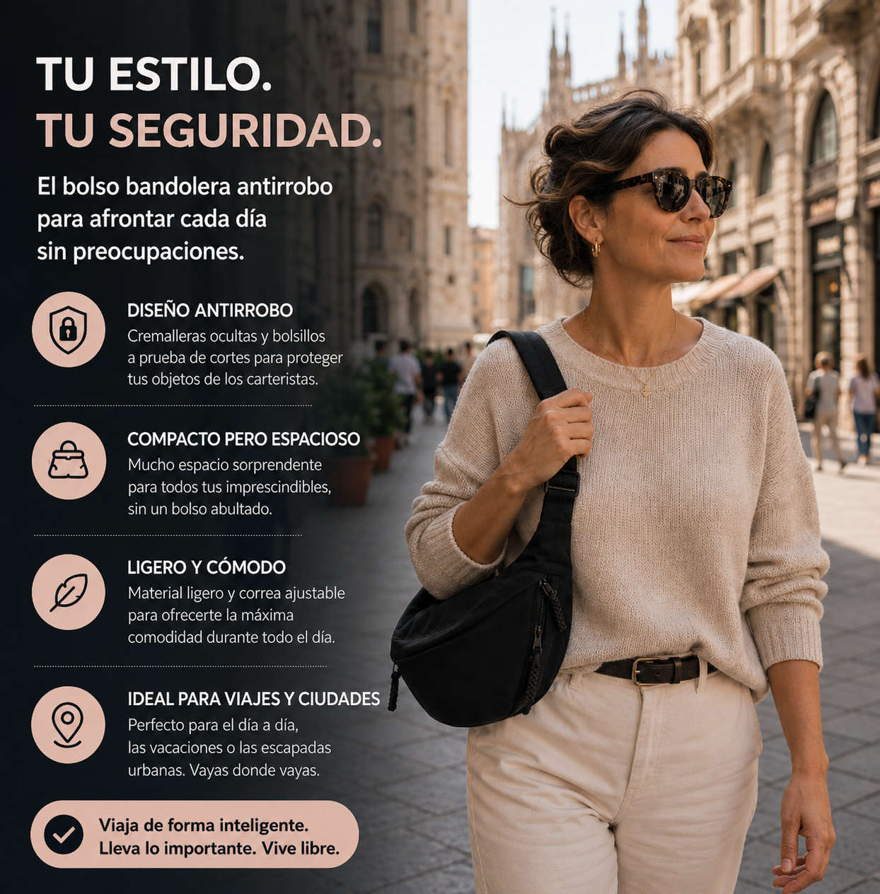 Fernanda | Bolsa de hombro Ocre