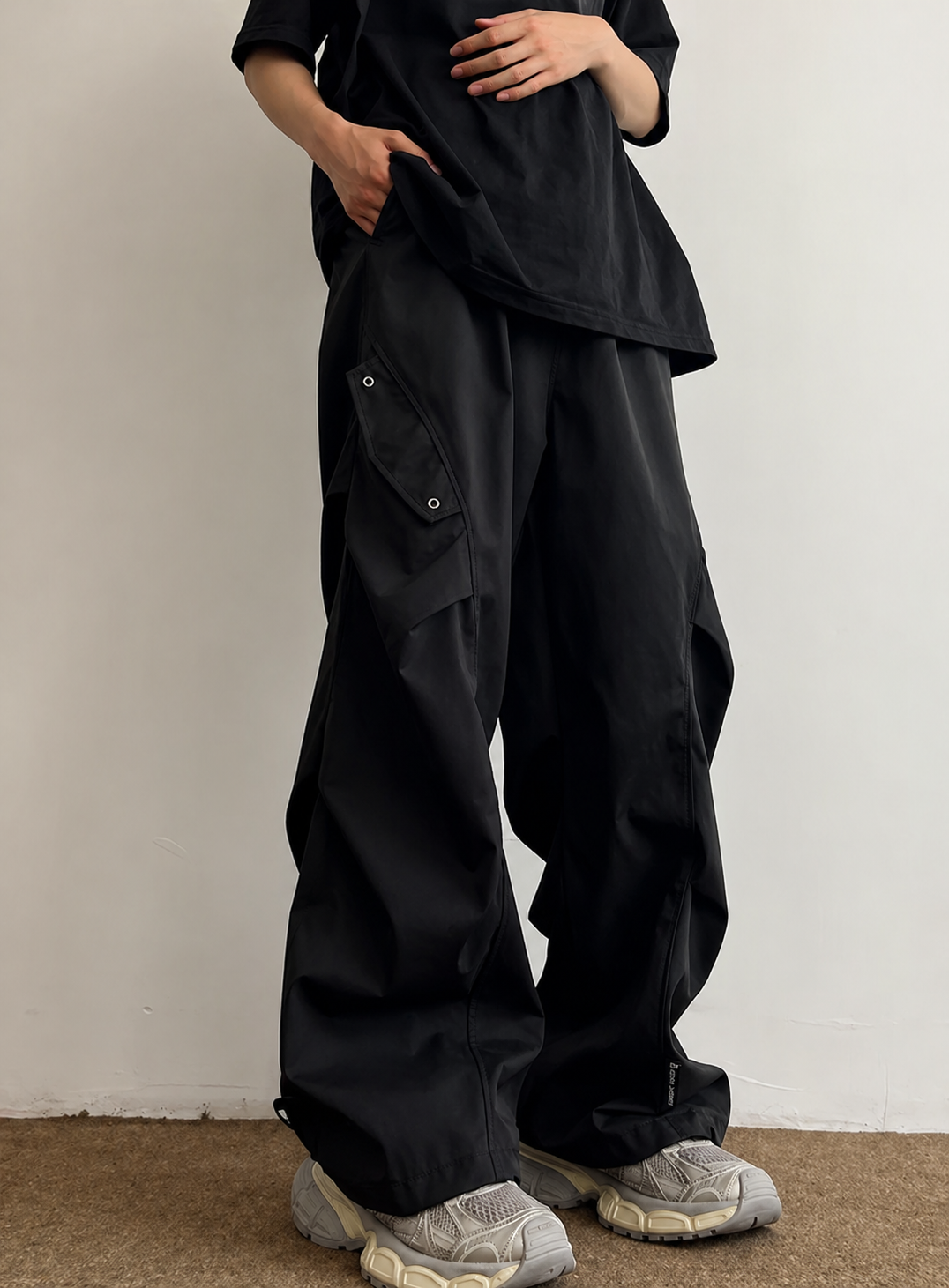 Pantalón PITER Cargo Hombre Oversize Techwear | Parachute Pants Streetwear Hip Hop