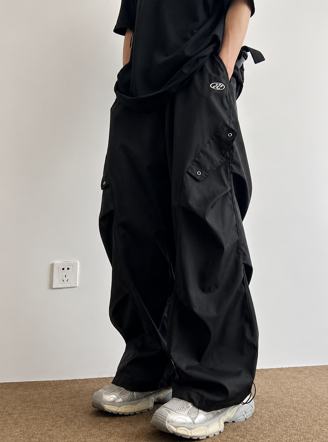 Pantalón PITER Cargo Hombre Oversize Techwear | Parachute Pants Streetwear Hip Hop